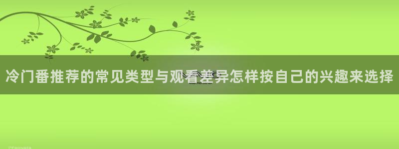 动漫网站：冷门番推荐的常见类型与观看差异怎样按自己的兴趣来选择