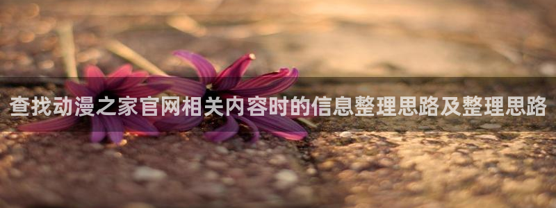动漫完结:查找动漫之家官网相关内容时的信息整理思路及整理思路